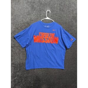 Nike Florida Gators Finish The Mission Blue Orange Graphic T-Shirt Mens XL 2197